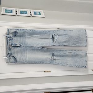 Wide Leg distressed denim